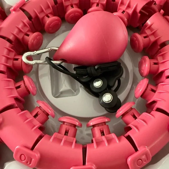 BNIB Adjustable weighted Massage Hula Hoop in Bright Pink - Picture 7 of 7